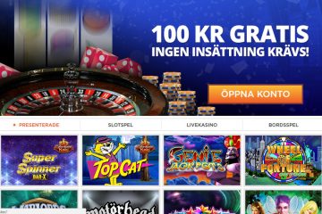 SvenskaCasino 100 KR gratis välkomstbonus Ingen insättning krävs