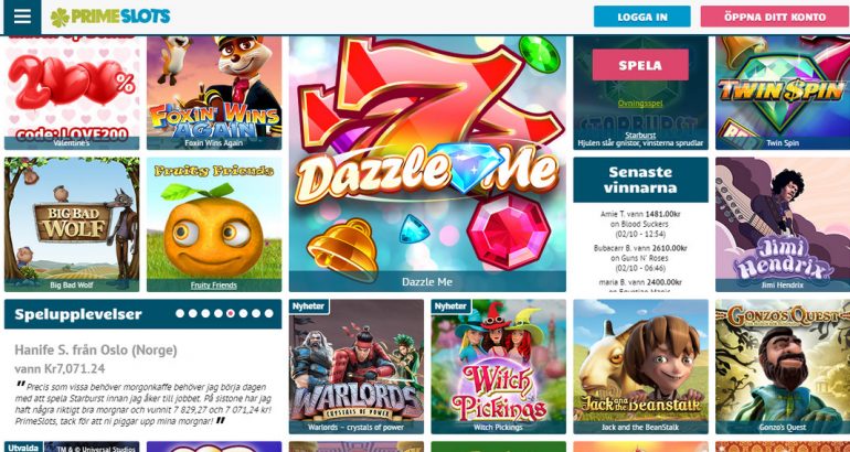 primeslots exclusive no deposit 2017