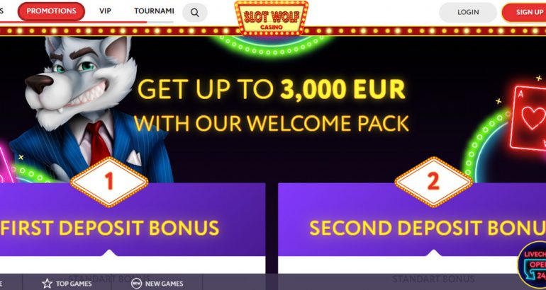 Slot Wolf Casino free spins promo code direx