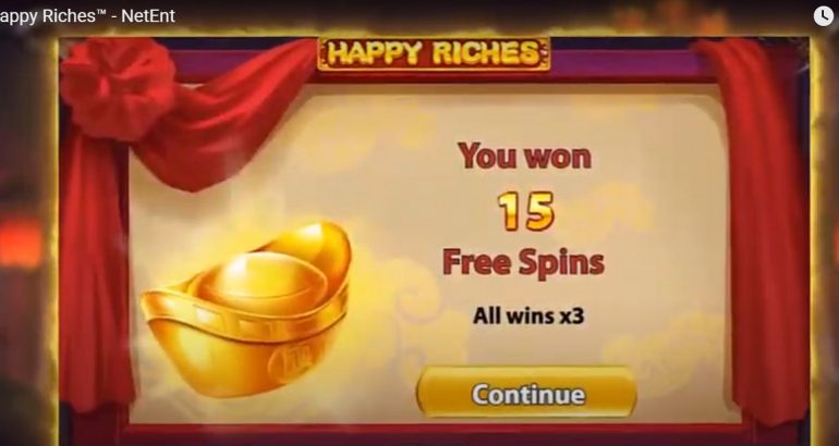 Happy Riches new netent slot gratissnurr