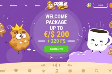 CookieCasino 220 gratissnurr & 200 EUR Bonus
