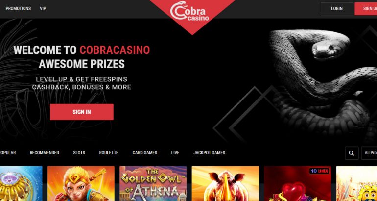 CobraCasino free spins bonus promo code new