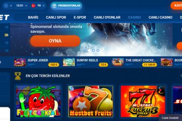 MostBet 125% casino & Bahis Canli Spor 300 EUR bonus
