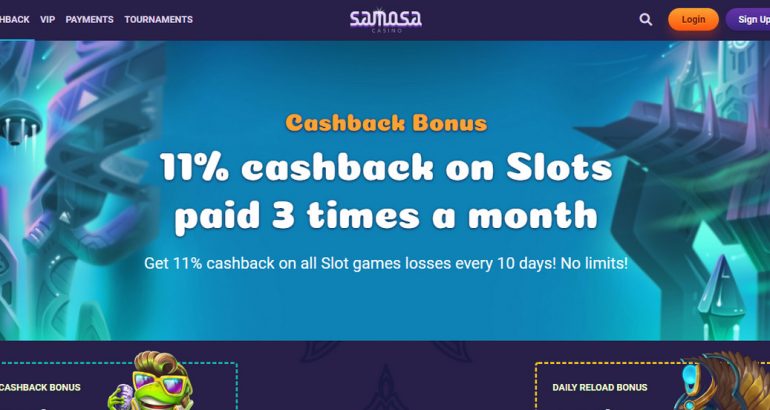 SamosaCasino cashback bonus code free