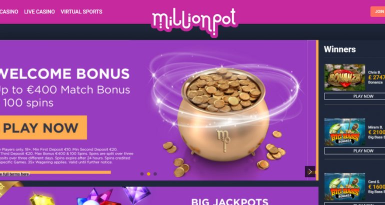 Millionpot casino no deposit bonus code