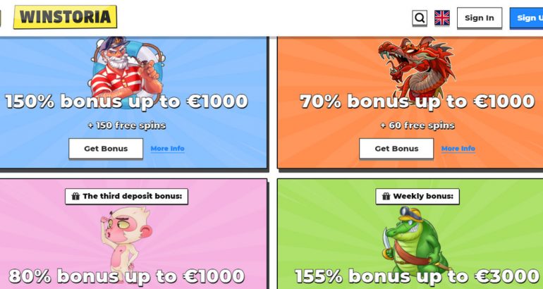 Winstoria no deposit free spins code