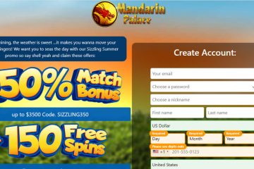 MandarinPalace 150 Ücretsiz döndürme & 350% match Bonus kodu