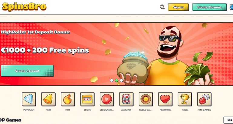 SpinsBro Casino no deposit bonus code