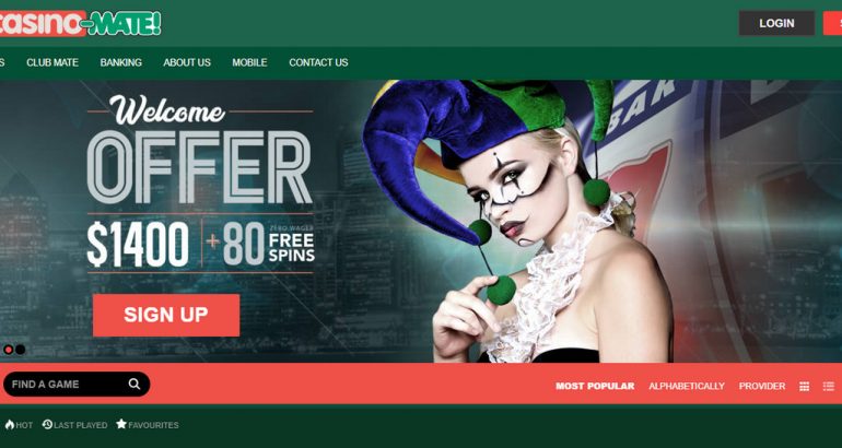 CasinoMate free no deposit bonus code