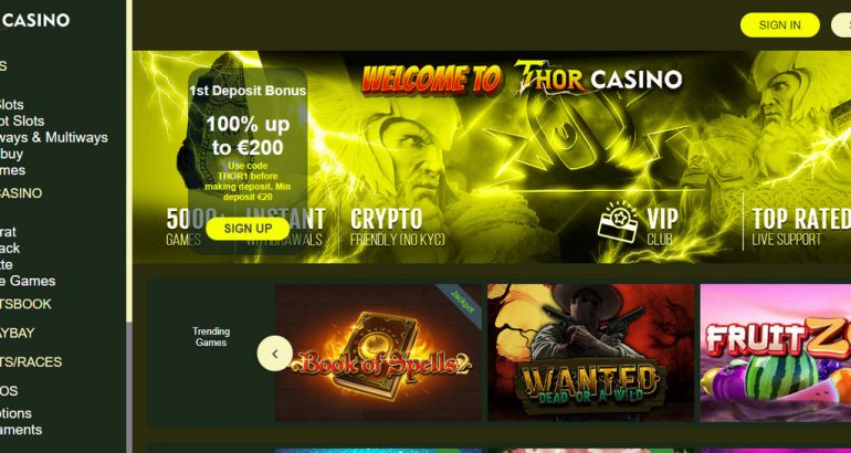 ThorCasino gratis no deposit bonus code